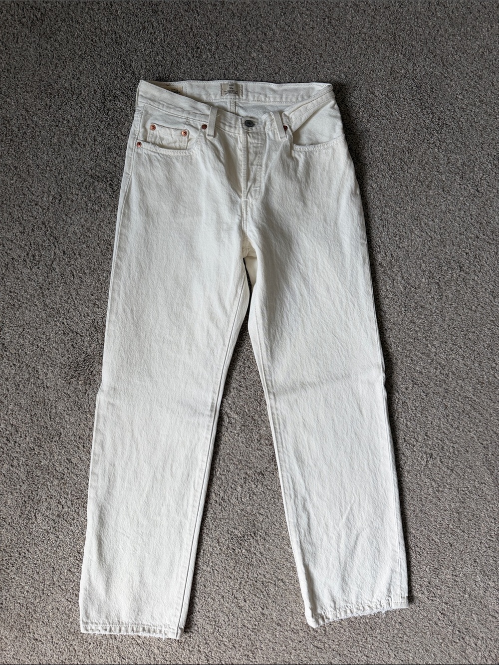 LEVI'S 501 '90s Jean in Ecru Booper No Damage 26 x 30